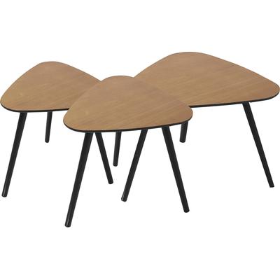 Beistelltisch MÖBILIA "Alannah", schwarz (natur, schwarz, schwarz, natur), B:50cm H:40cm T:50cm, Tische, Beistelltisch