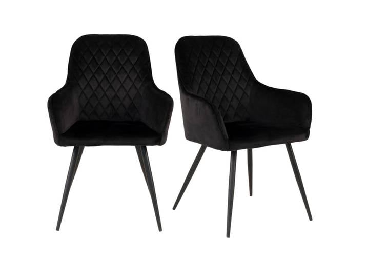 Chaise en velours noir (x2)