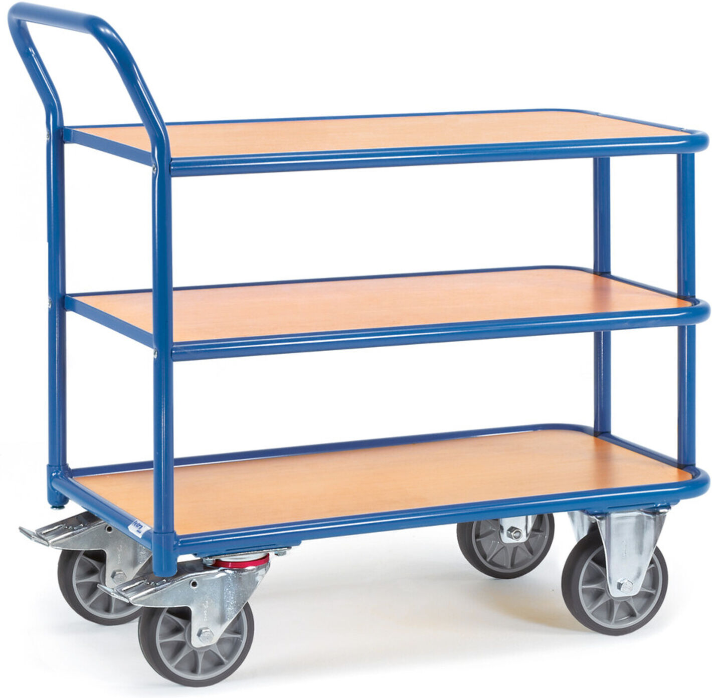 fetra Tischwagen 2610, Tragkraft 400kg TPE-Reifen, 3 Etagen, 1 Schiebebügel)