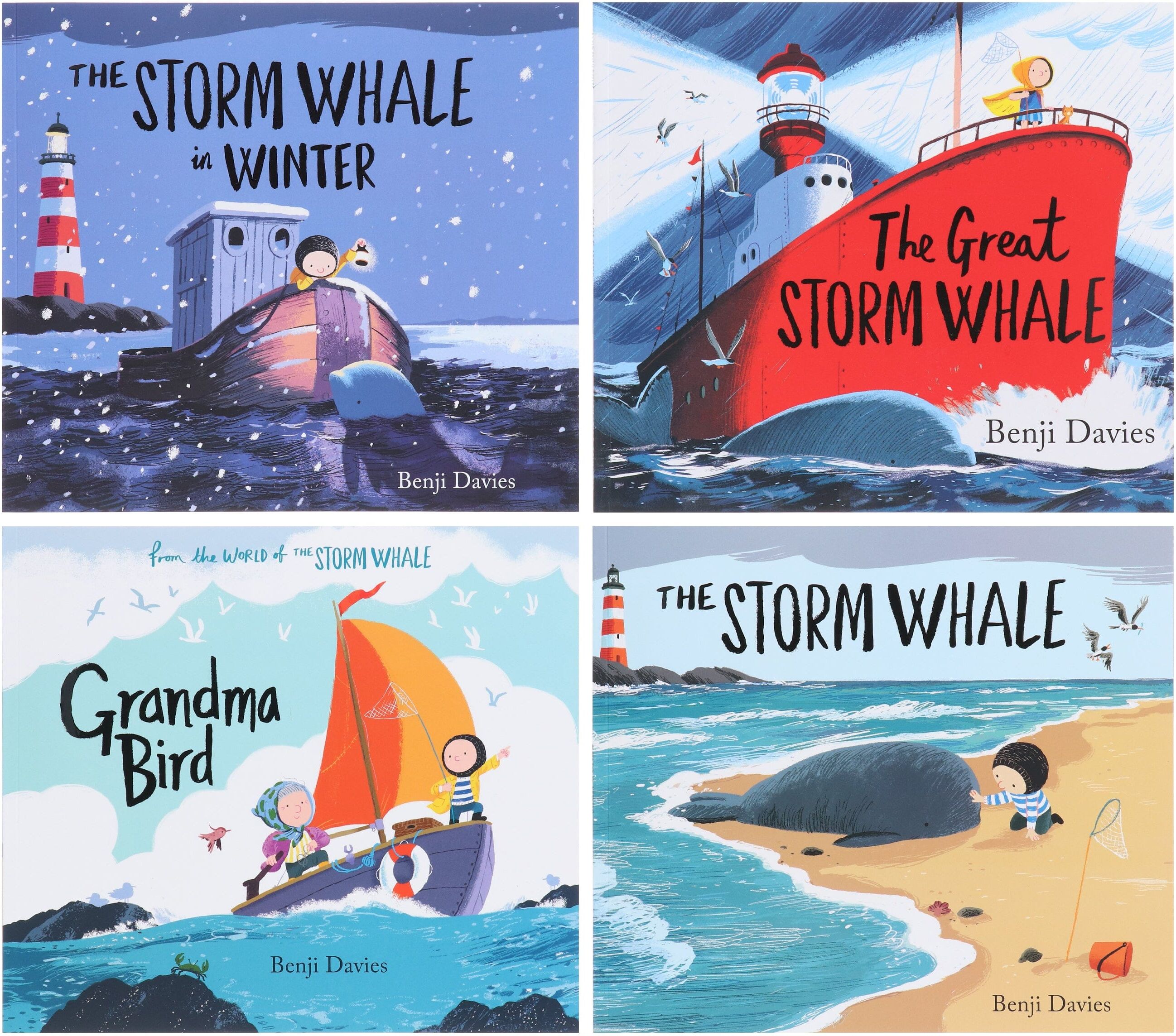 Storm Whale Series By Benji Davies 4 Books Collection Set - Ages 2-5 - Paperback Simon & Schuster Children's UK