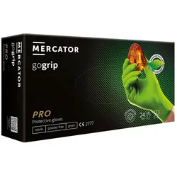 MERCATOR MEDICAL GoGRIP+ Nitrilhandschuhe, puderfrei, latexfrei, Diamanttextur  in grün 1x 50 Stück Größe: M