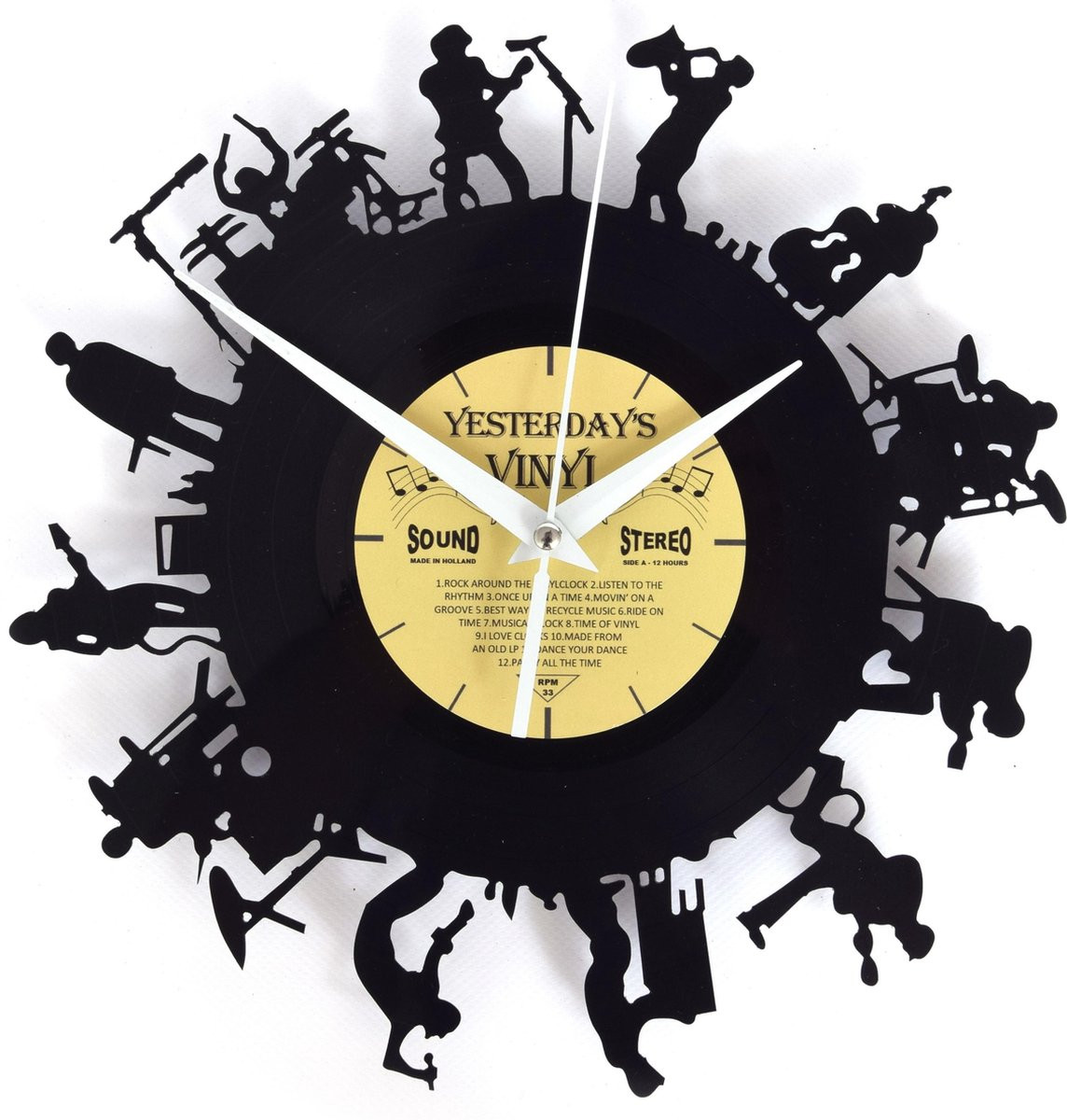 Yesterdays Vinyl Analoge Wandklok voor Volwassenen
