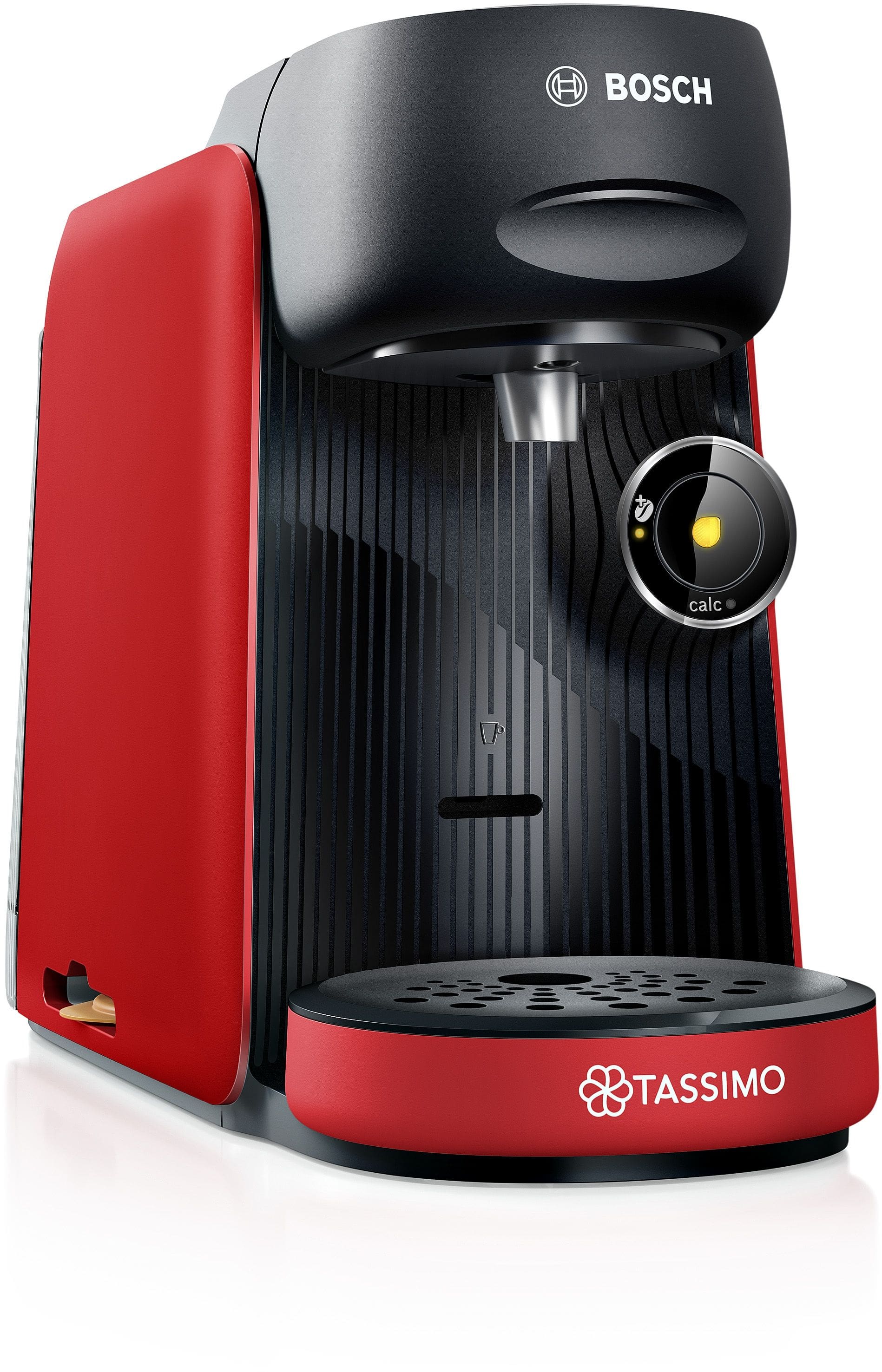 Bosch TAS163E Tassimo Finesse Kaffeekapsel Maschine (Schwarz, Rot)