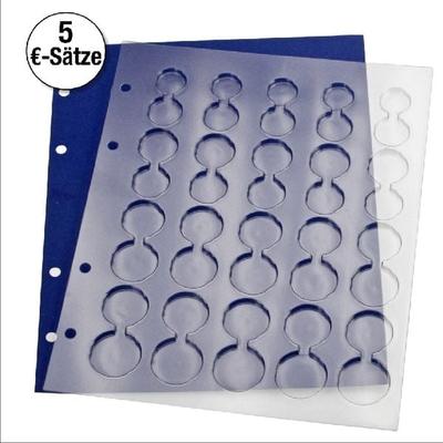 Ergänzungsblatt für Münzenalbum Topset, für 5 Euro-Sätze