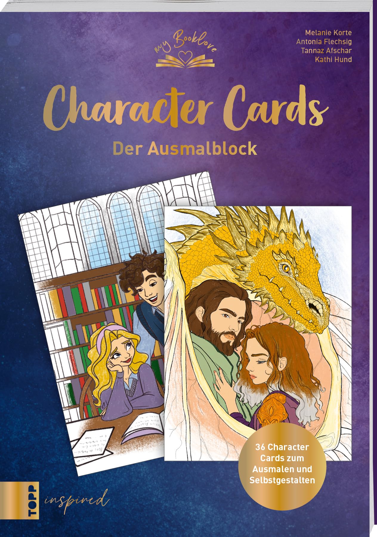 Melanie Korte - My Booklove Character Cards: Der Ausmalblock - Preis vom 14.10.2026 23:07:16 h