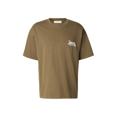 T-Shirt ANOTHER COTTON LAB "Another Cotton Lab Hangover Breakfast T-Shirt", Herren, Gr. XS, braun (khaki), 100% Baumwolle, bedruckt, oversize, Rundhals, Shirts T-Shirt