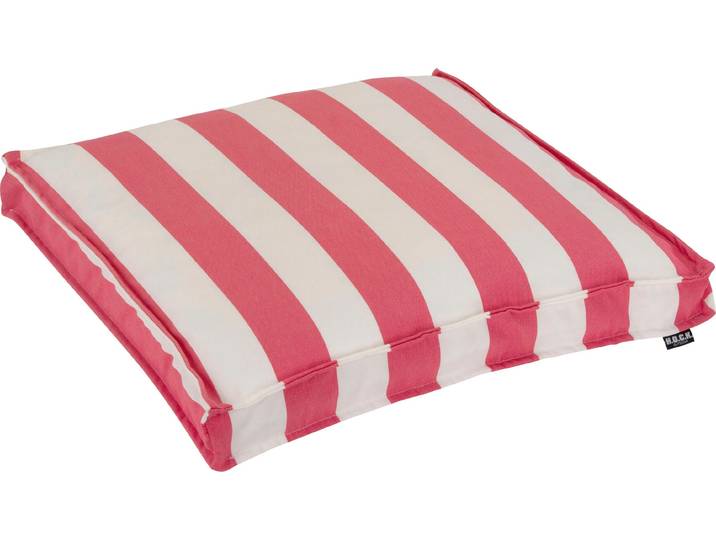 Sitzkissen H.O.C.K. Classic Streifen , pink (pink, gestreift), B:50cm H:5cm L:50cm, Polyacryl (dralon), Dekokissen_Sitzkissen_Kissenhüllen, Sitzkissen, mit Streifen
