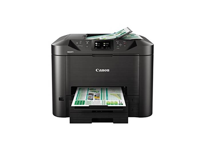 Canon Maxify MB5450 4-in-1 multifunctionele kleureninkjetprinter (printen, kopiëren, scannen en faxen, 4 XL-inkten, duplex, USB, LAN/WLAN, D-ADF), zwart