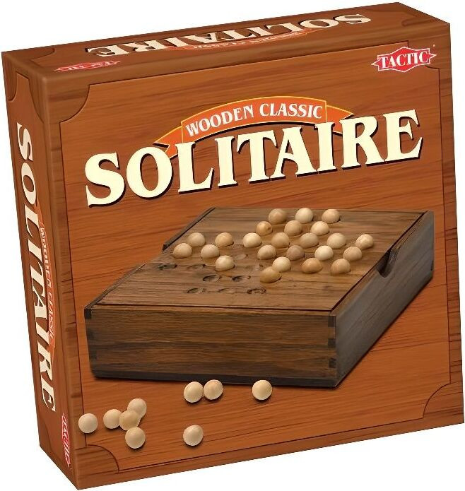TACTIC Solitaire klassiek houten bordspel voor 1-4 spelers