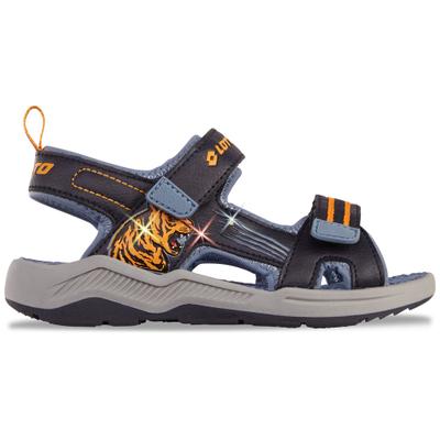 Sandale LOTTO, Mädchen, Gr. 34, blau (navy, orange), Synthetik, mehrfarbig, Schuhe Sandale, - mit blinkenden LED Leuchten