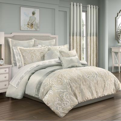 CALMFIELD COMFORTER SET by Royal Court in Aqua (Size KING)