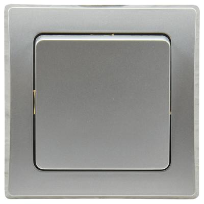 ChiliTec DELPHI Taster 250V AC / 10A, inkl. Rahmen, UP, silber