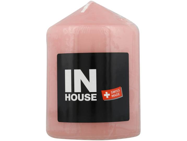 Inhouse Zylinderkerze 80x115mm korallrot