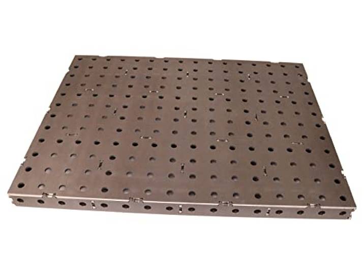 WELDINGER Schweißtischplatte 1000x600x50 mm Bausatz mittel 10-teilig mit 16 mm Lochsystem (Schweißtisch Werktisch Werkbank)