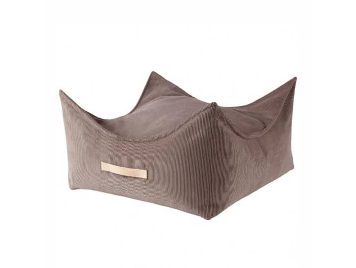 MEOWBABY Sitzpouf quadratisch für Kinder, 60 x 60 cm, Feincord, Braun Bodenpouf mit vier hochgezogenen Ecken, Füllung aus Polyurethanschaum, Bezug abnehmbar und bei 30 °C waschbar