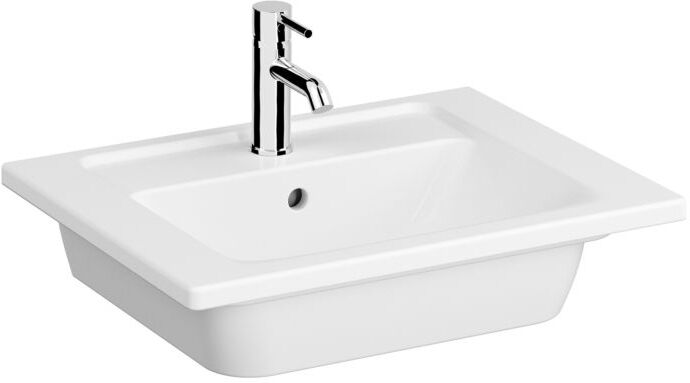 VitrA Integra Möbelwaschtisch 7055B003-0001 60 x 46,5 cm, weiß, Überlauf/Hahnloch mittig
