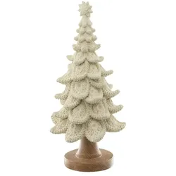 HOME STORY Deko Tannenbaum   ¦ creme ¦ Polyresin (Kunstharz) ¦ Maße (cm): B: 20,7 H: 42,6
