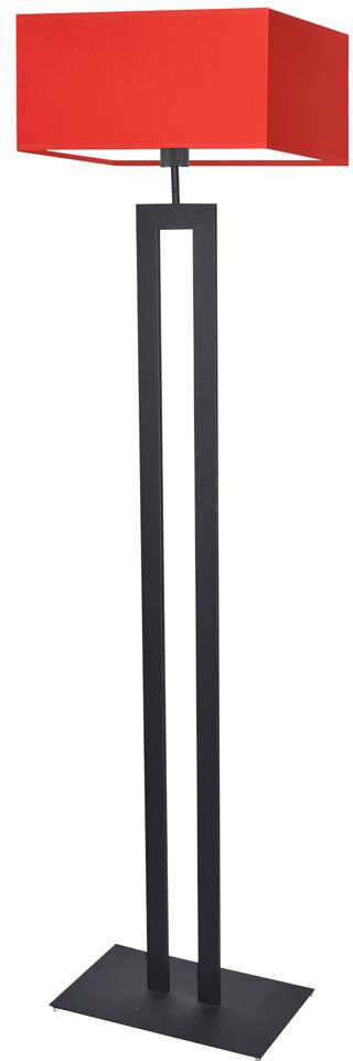17 Stories Arsh 161 H cm Traditional Floor Lamp Black/Red 161cm H X 40cm W X 40cm D