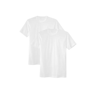 T-Shirt CALIDA "T-Shirt MEN T-Shirt 2PACK Natural Benefit 100% cotton 2er Pack", Herren, Gr. XL, weiß, Obermaterial: 100% Baumwolle CO., Shirts T-Shirt