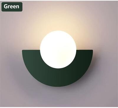Uplift Picks Modern G9 Globe Wall Sconce Round LED Accent Light green cool White (5500 7000k) 20x16 Cm