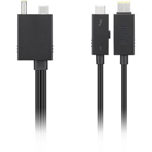 Lenovo Ladekabel Split Cable Thunderbolt 4, 4X91K16970, 0,7m, USB-C / Slim Tip auf USB-C / Rundstecker,230W Schnellladekabel