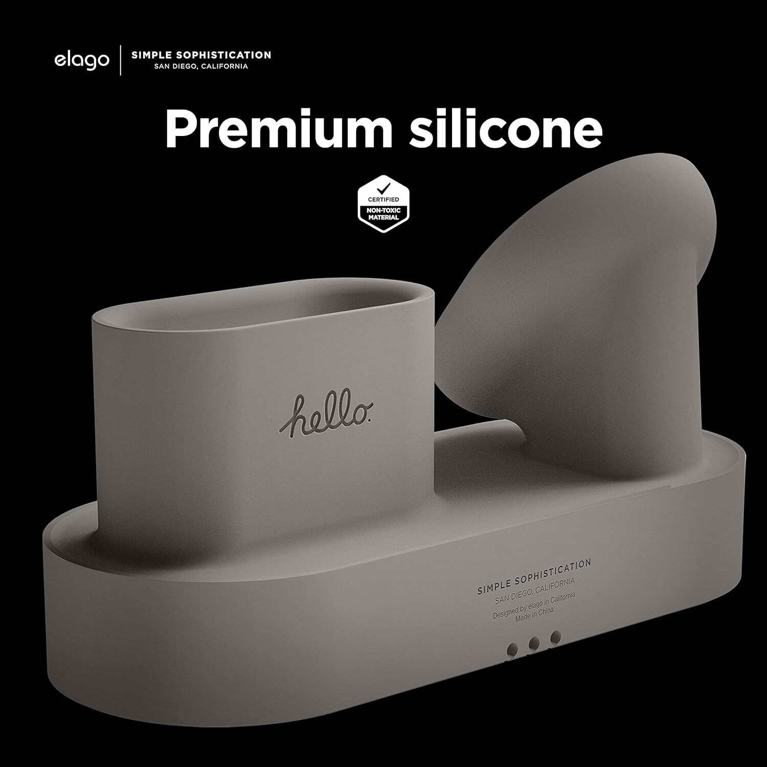 Elago Trio 2 oplaadstation voor Apple-apparaten, Stone