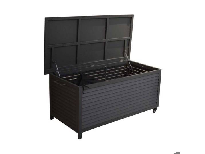 Coffre de rangement de jardin STORIA - PROLOISIRS - 166x81x76 cm - 450 L - Gris