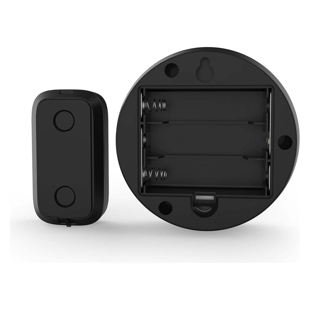 Nedis Drahtloses Türklingel Set | Batteriebetrieben | 4.5 V DC | 1x CR2032 | Lautstärke: 80 dB | Sig (Funk) (DOORB10BK)