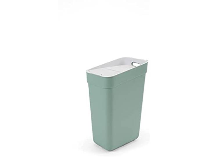CURVER Poubelle de Tri 30L Ready to Collect - avec Support Mural pour Mur ou Porte - Cuisine\, Salle de Bain\, Buanderie - 100% Recyclé -Vert