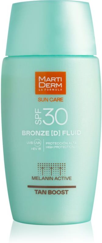 MartiDerm Sun Care Bronze D Fluid fluide solaire visage pour prolonger le bronzage SPF 30 50 ml