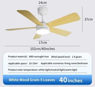 Uplift Essentials Modern Black Ceiling Fan Chandelier b 40inch wood