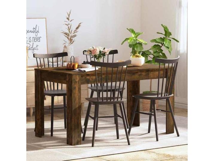 SALE 2024  Table à dîner Chêne fumé 140x74 5x76 c Table à manger chêne fumé 140x74 5x76cm - Bois d'ingénierie ABHT 7673271