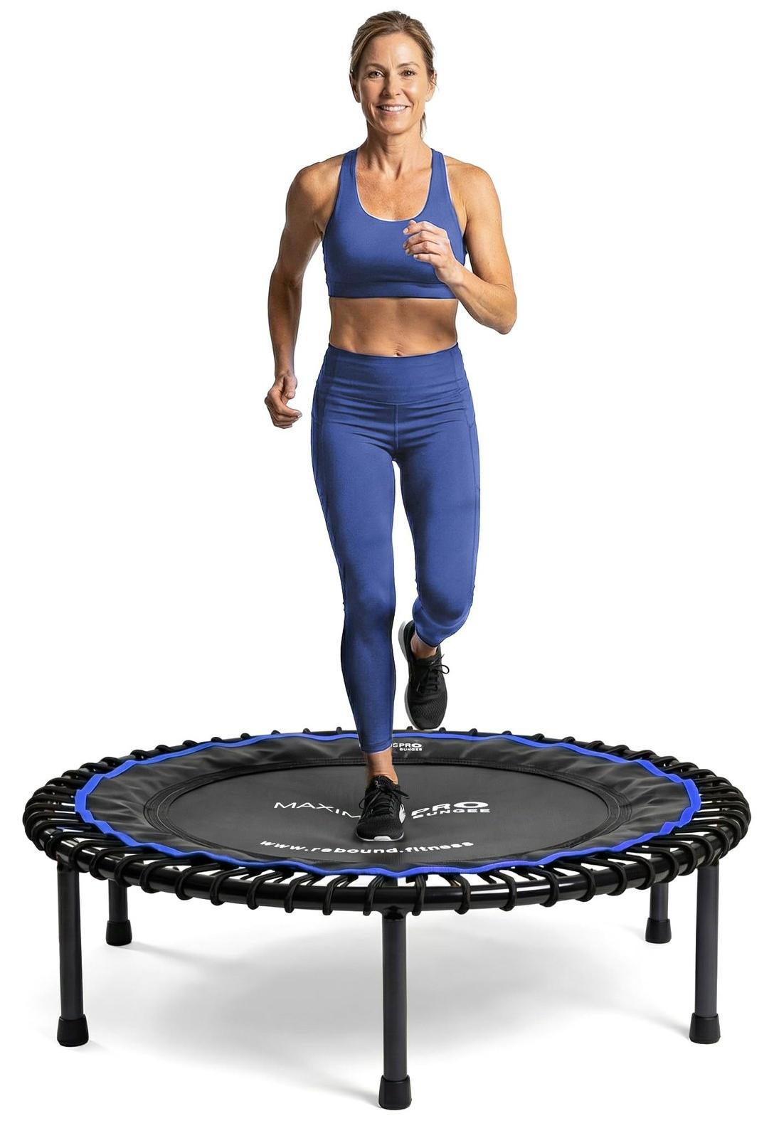 Mini-Trampolin - Hüpfgerät für Erwachsene und Kinder - 40 Zoll Durchmesser - Mit Gummibändern - Maximale Belastung: 150 kg