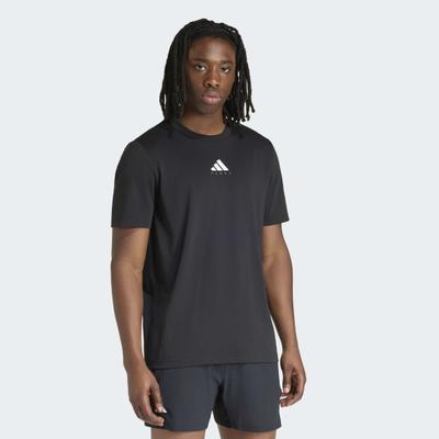 T-Shirt ADIDAS PERFORMANCE "PADEL CATEGORY GRAFIK", Herren, Gr. XXL, schwarz, Obermaterial: 65% Polyester, 35% Baumwolle, Rundhals, Shirts T-Shirt, mit Rundhalsausschnitt, ohne Verschluss, aus Polyester