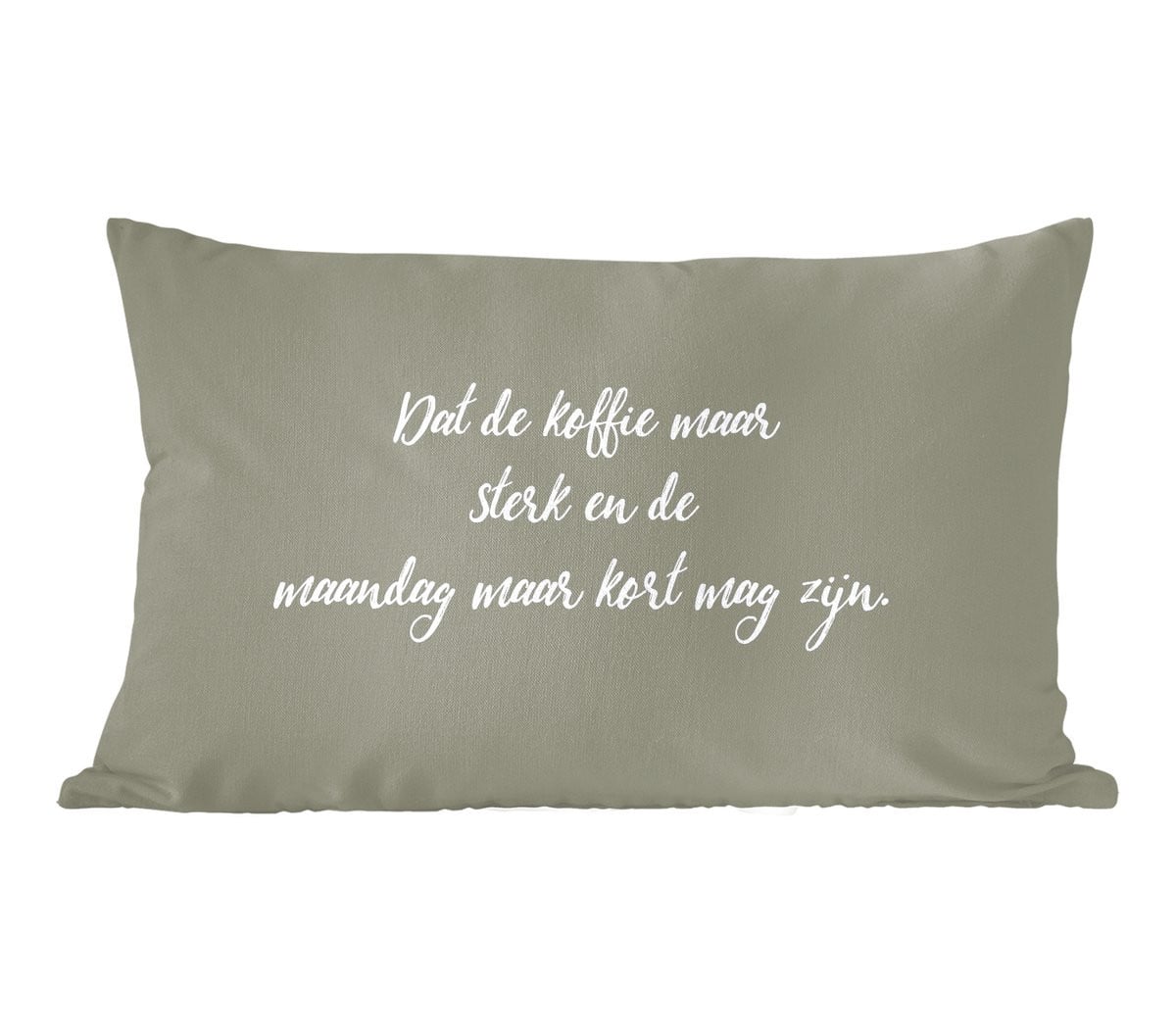 PillowMonkey Sierenkussen met Koffie Quote - 60 x 40 cm