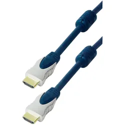 Transmedia High Speed HDMIÂ-Kabel mit Ethernet (15 m), Videokabel, Blau