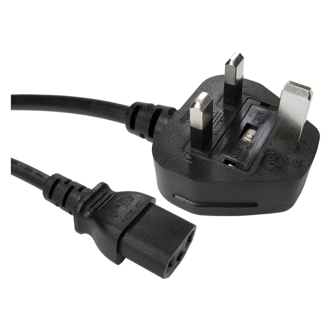 Cables Direct CDL 0.5m UK Plug to C13 Mains (0.50 m) (RB-248)