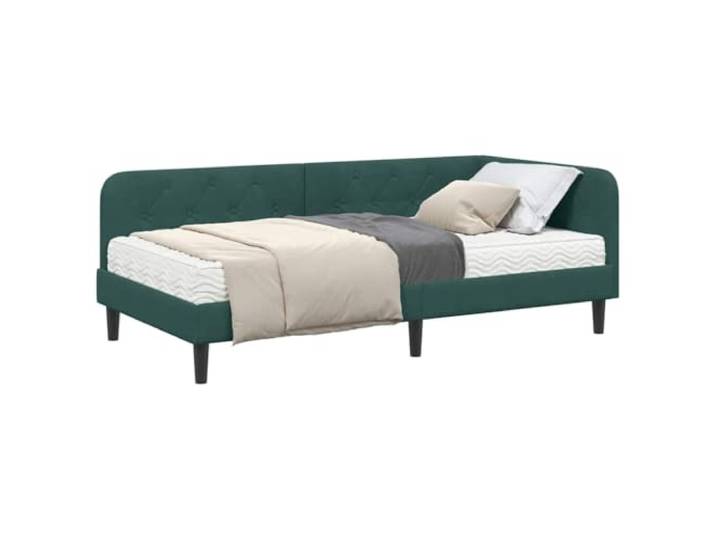 KTHLBRH Ecksofa, Samt, Grün, 90 x 200 cm Platzsparend, L-förmiges Design, weicher Komfort, für moderne Wohnzimmer