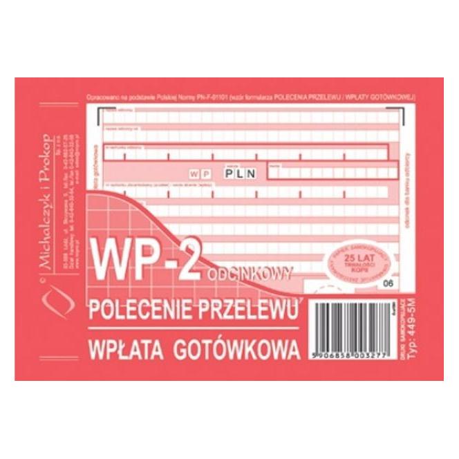 Michalczyk Prokop Überweisungsauftrag Bareinzahlung... 449-5M (38K006A)