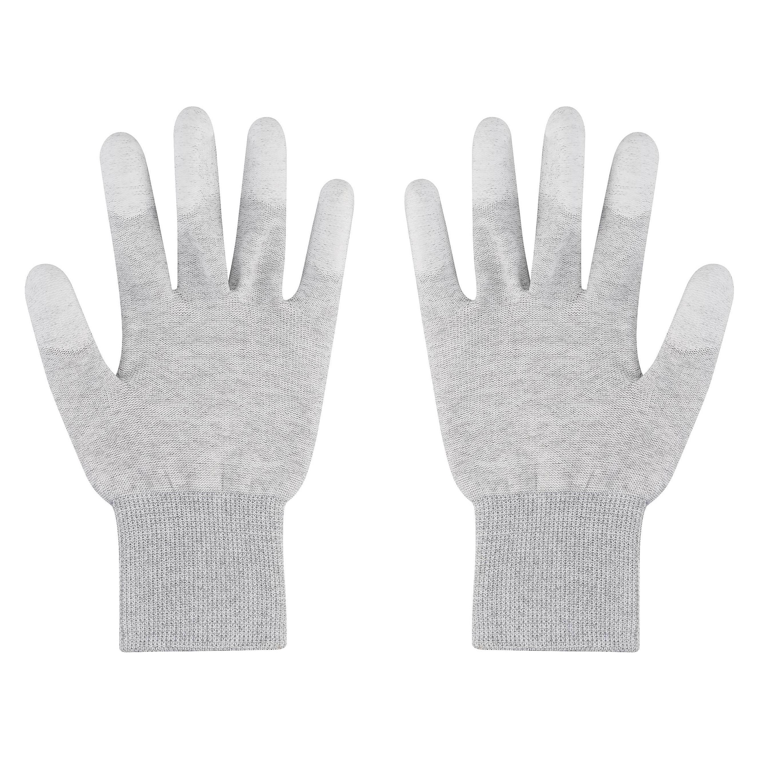 Tru Components TC-12539848 ESD Handschuhe Hellgrau Kleider-Grösse: L 2 St. (L) (TC-12539848)