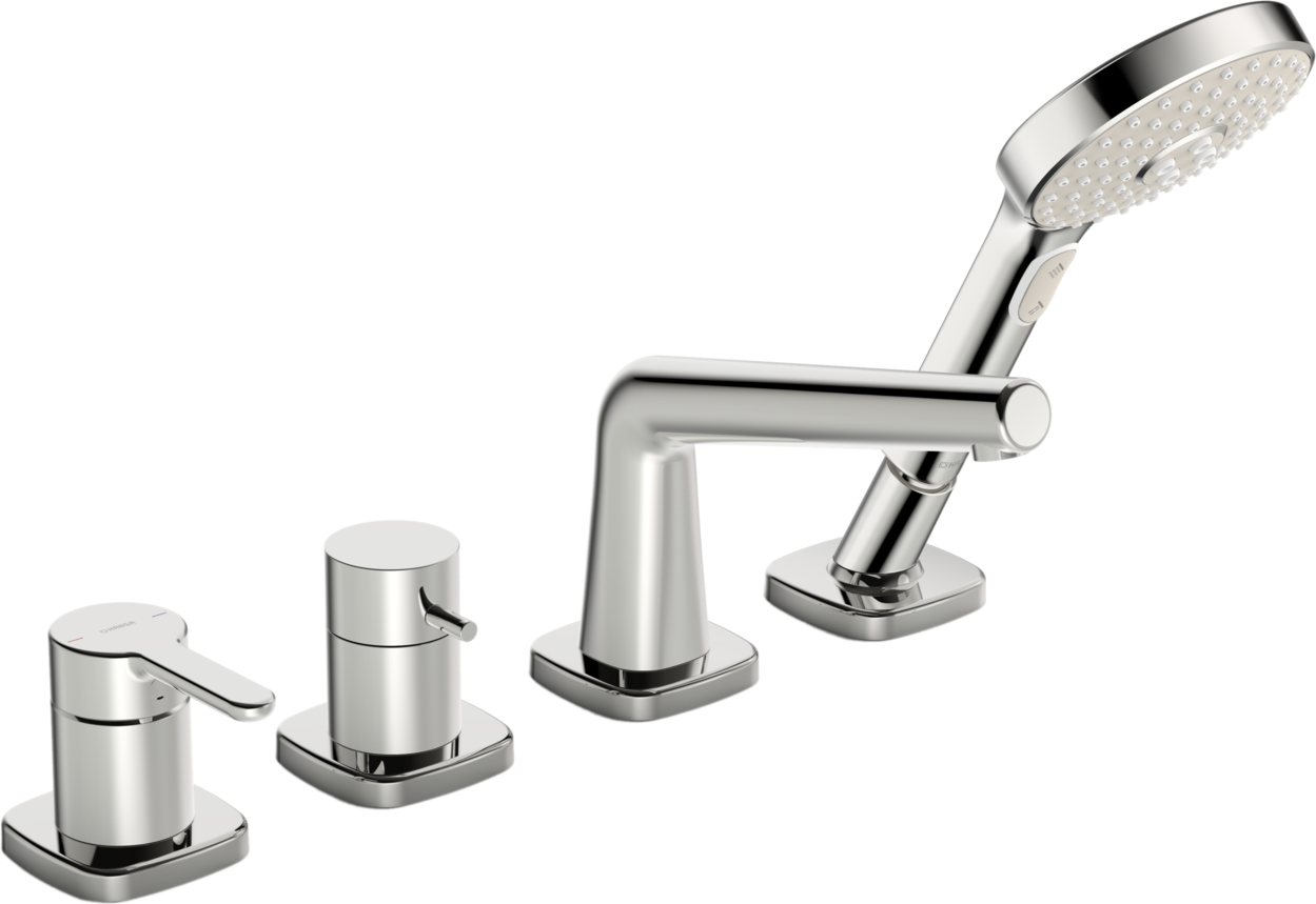 Hansadesigno Hansa Hansadesigno Mitigeur monocommande pour tous les sets de montage 4 trous, rosace bord doux, chrome