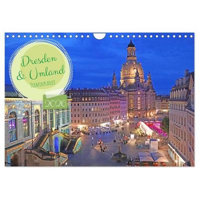 Dresden Terminplaner (Wandkalender 2026 DIN A4 quer), CALVENDO Monatskalender