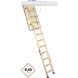Minka Dachbodentreppe Euro Trend Profi mit Stahlzarge und Schnellmontagesystem Deckenöffnung 120x70cm Raumhöhe 280cm