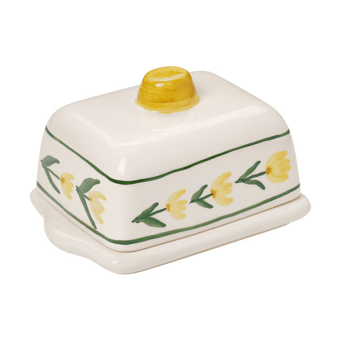 Pick a Poppy Cottage Flower botervloot Yellow, 17 x 11,5 cm