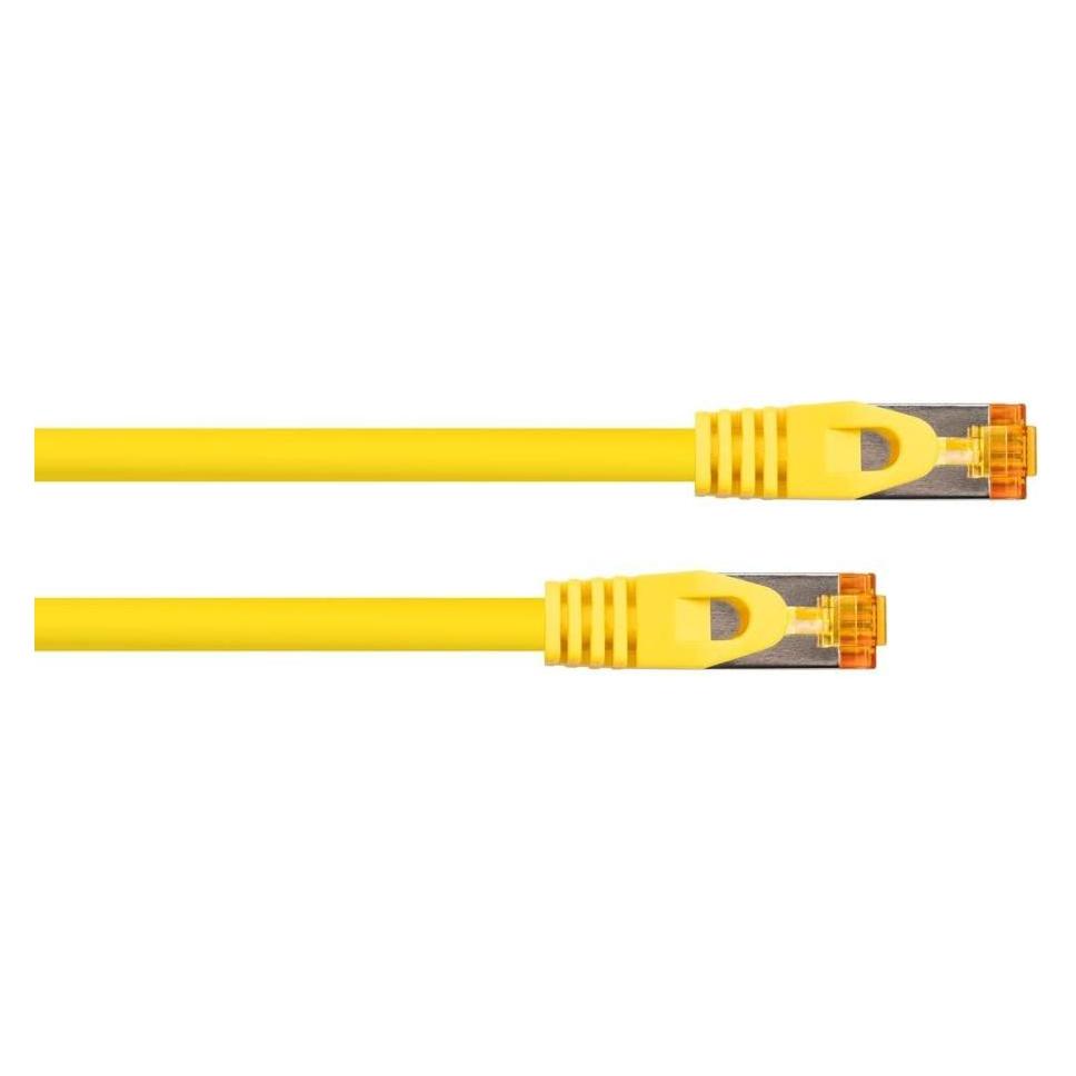 Varia Cat. 7 Patchkabel RJ45, 1m, TPE, gelb, flexibel, geschirmt (S/FTP, CAT7, 1 m) (419467)