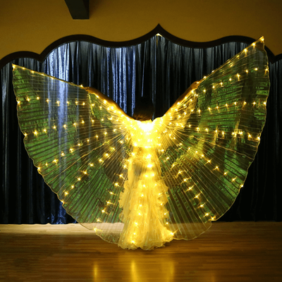 ForAllApparel Belly Dance LED ISIS Wings Yellow M (115 149cm)