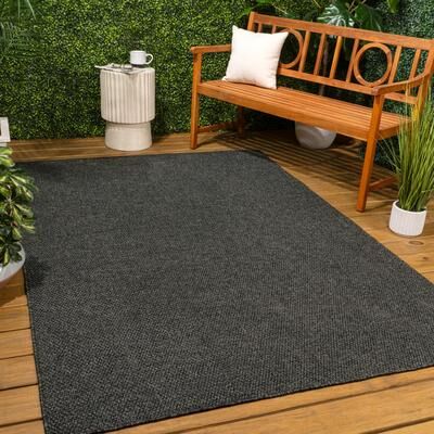 JONATHAN Y Solana Easy Jute Rustic Solid Color Indoor/Outdoor Area Rug