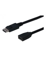DIGITUS Assmann DisplayPort-Verlängerungskabel DisplayPort M bis W 2 m geformt Schwarz (AK-340200-020-S)