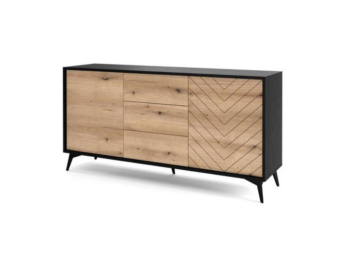 Sepro Meble Sideboard Weiß Diamo 154, Mehrfarbig, 154x77x39 cm, Kleinmöbel, Kommoden, Sideboards