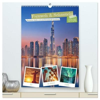 Fernweh & Sehnsucht (hochwertiger Premium Wandkalender 2026 DIN A2 hoch), Kunstdruck in Hochglanz